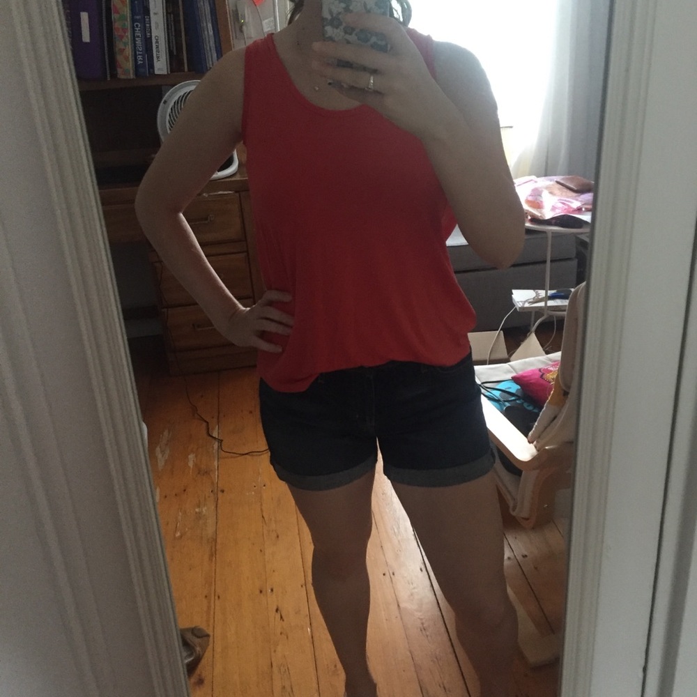 LOFT mixed fabric tank top size S